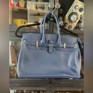 Blue Leather Purse